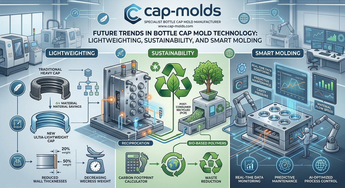 Future Trends in Bottle Cap Mold Technology: Lightweighting, Sustainability, and Smart Molding