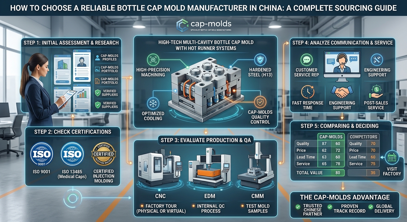 How to Choose a Reliable Bottle Cap Mold Manufacturer in China: A Complete Sourcing Guide